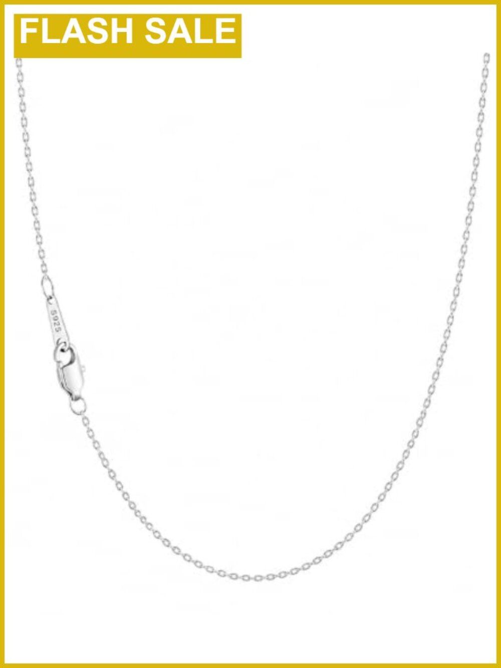 18k Gold Plated 925 Sterling Silver Cable Chain Necklace for Women